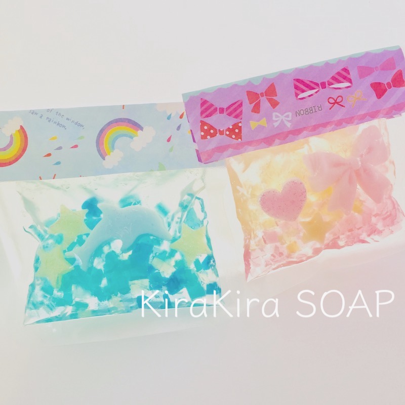 夢のある作品「キャンディーバッグ石けんづくり」