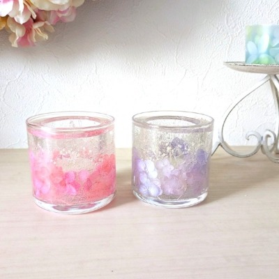 透明でおしゃれなジェルランタンキャンドル