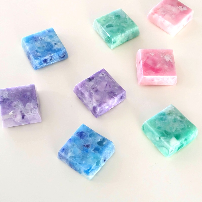 星空のようなマーブル模様の宝石石けんづくり