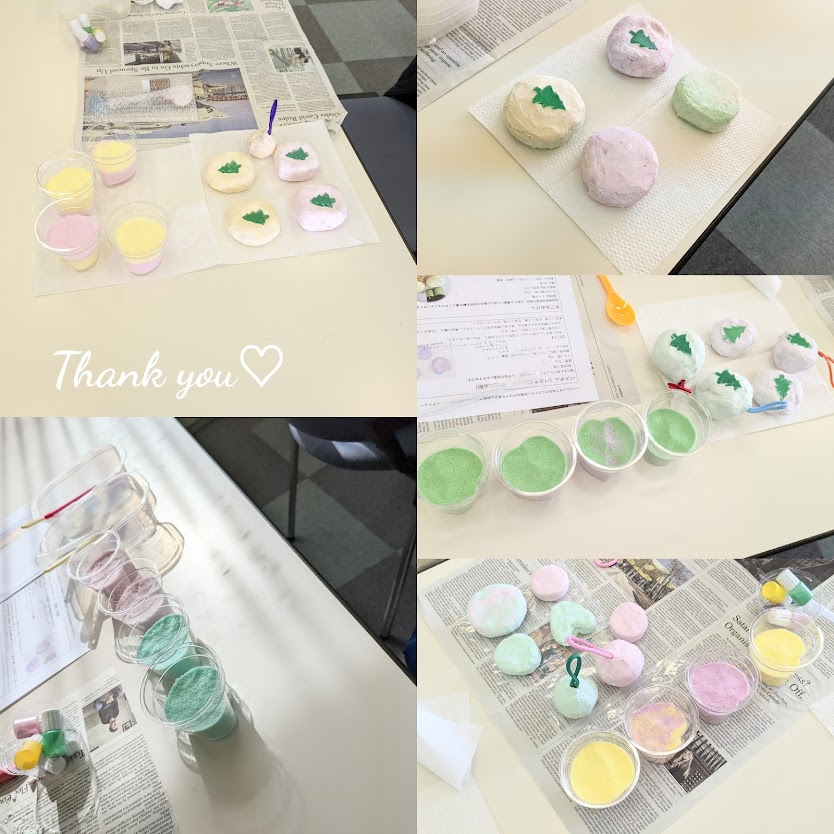 あづま公園カルチャー「バスボムと手ごね石けんづくり」