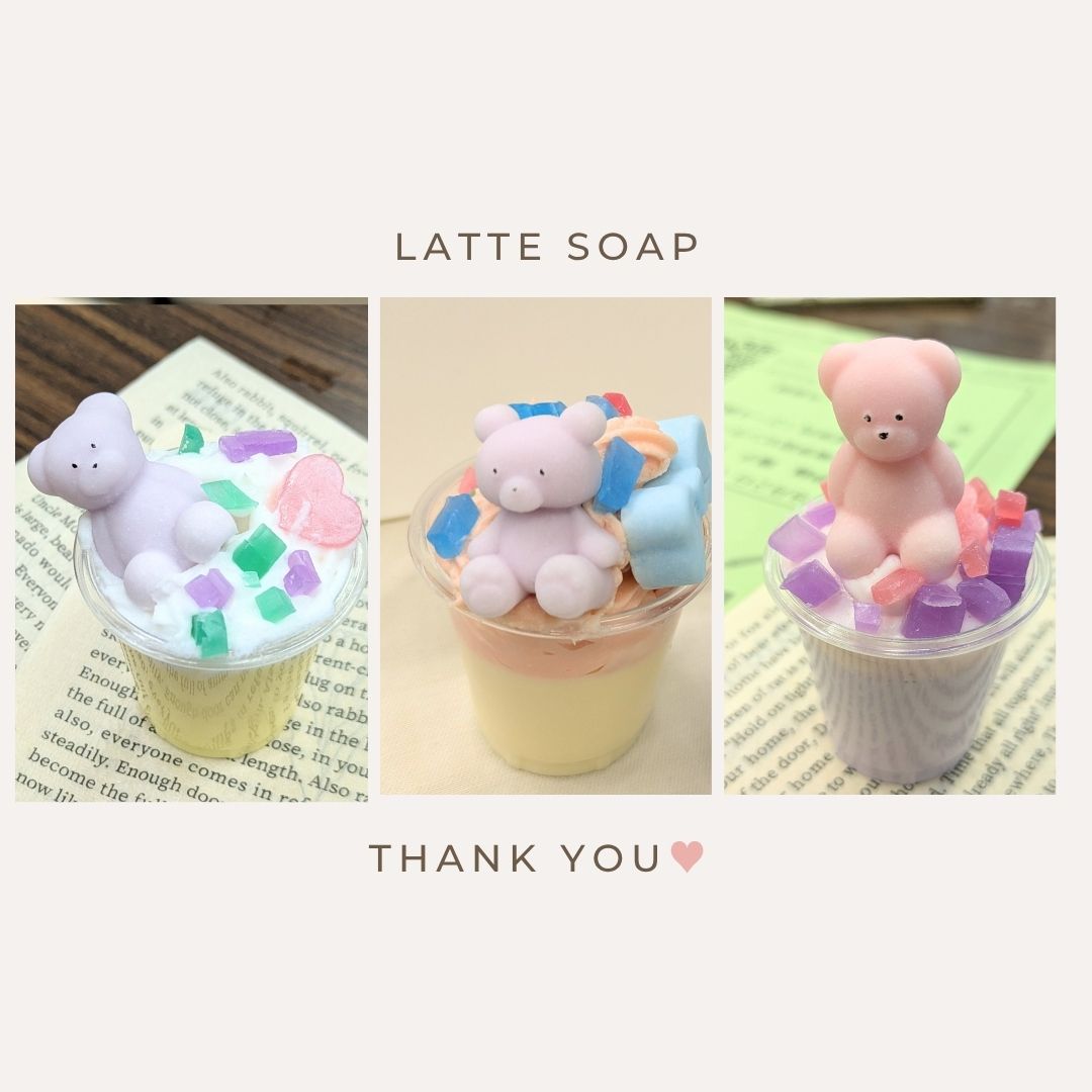 福島市の親子様でラテ風デザイン石けんづくりを開催しました。